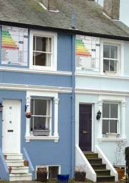 EPC Penzance N Martins Energy Assessor, about us page, graph row of houses